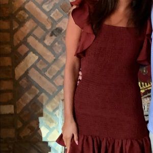 Red Vestique Mini Dress